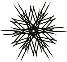 Black and white snowflake. vector