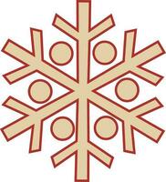 Illustration of snowflake in flat style. vector