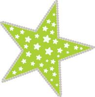 Beautiful green and white star. vector