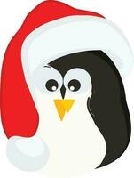 Character of penguin with hat. vector