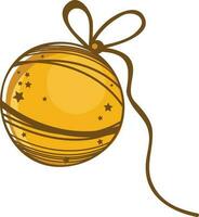 Stars decorated christmas ball. vector