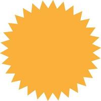 Paper stylise circle in yellow color on white background. vector