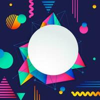 Abstract design with white circle on center. vector
