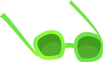 Green goggle on white background. vector