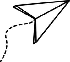 plano estilo icono de papel avión. vector