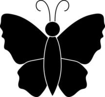 Illustration of butterfly icon for agriculture with black style. vector