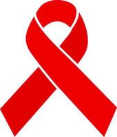Red Awareness Ribbon icon. vector