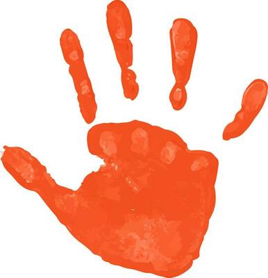Illustration of hand print.