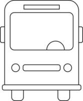 Illustration of bus in line art style. vector