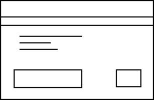 Isolated line art boarding icon in flat style. vector