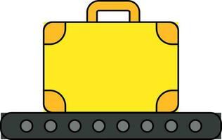 Icon of baggage conveyor in flat style. vector