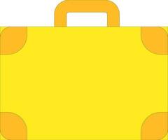 Illustration of bag in yellow color. vector