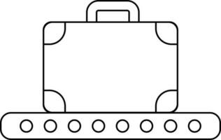 Icon of baggage conveyor in flat style. vector