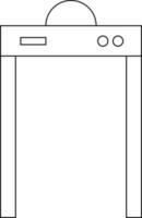 Icon of metal detector door machine. vector