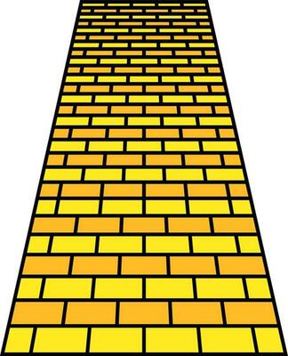 Illustration of airport runway in yellow color.