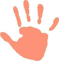 Flat style illustration of hand print. vector