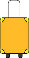 Isolated trolley bag in flat style. vector