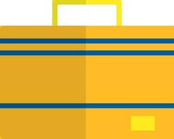 Illustration of rectangular shape briefcase in half shadow. vector