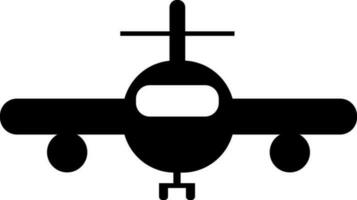 Illustration of airplane in black and white color. vector