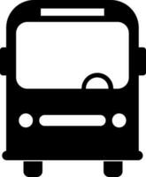 aislado autobús icono en negro color. vector