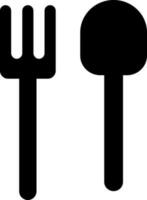 Vector fork and spoon icon in flat style.