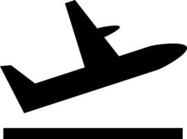 Illustration of take off airplane. vector