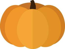 Pumpkin icon in orange color for agriculture in half shadow. vector