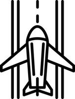 Vector illustration of runway concept icon.