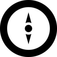 Glyph comapss icon or symbol. vector