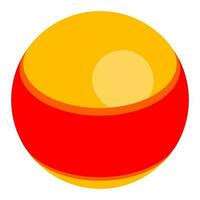 3D illustration of infographic ball in red and yellow. vector