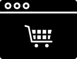 ilustración de en línea compras icono o símbolo. vector