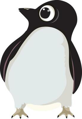 Cartoon character of penguin.