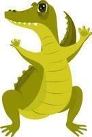 Cartoon character of dinosaur in flat style. vector