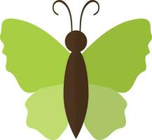 Illustration of butterfly icon for agriculture in half shadow. vector