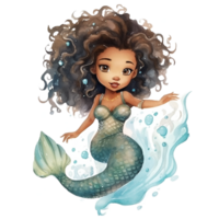Mermaid Watercolor Clipart png
