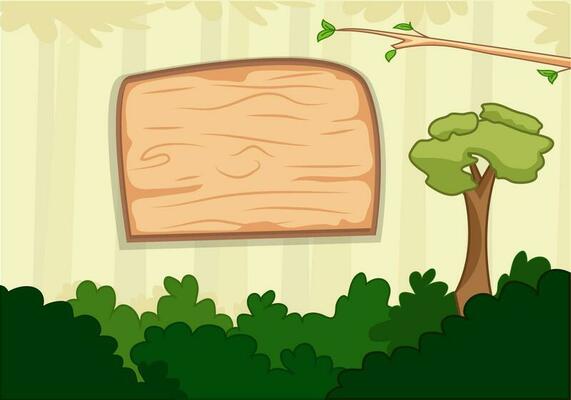 Flat illustration of forest.