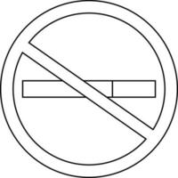 Sign of no smoking in circular shape. vector