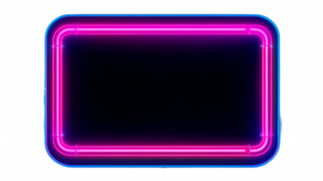 neon kader waterverf clip art ai gegenereerd png