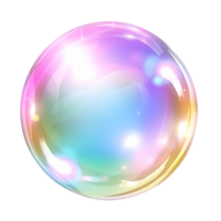 iridescente bolla gemma 3d etichetta clipart ai generato png