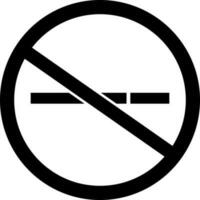Sign of no smoking in circular shape. vector