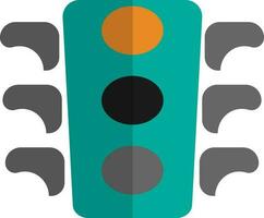 Illustration of a traffic lights in flat style. vector