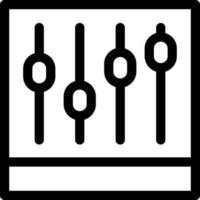 Sound Mixer or Equalizer icon in line art. vector