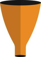 Black and orange funnel. vector