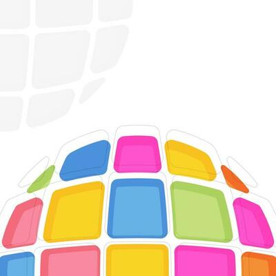 Abstract element with colorful squares.