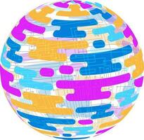 Abstract colorful sphere, Technology concept. vector