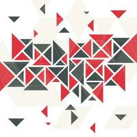 Abstract background with red and grey triangles. vector