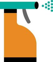 Spry bottle in orange and green color. vector
