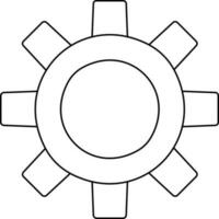 Flat style gear icon. vector