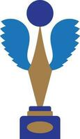 Wings trophy award icon. vector