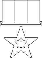 Insignia in flat style. vector